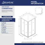 Cornerview 36x36x76.75 in. Framed Corner Sliding Shower Enclosure in Chrome with Acrylic Base and Back Walls Kit - Super Arbor