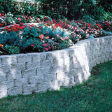 4 in. x 11.75 in. x 6.75 in. Pewter Concrete Retaining Wall Block - Super Arbor
