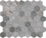 Harbor Gray 10-in x 11-in Matte Ceramic Hexagon Stone Look Floor and Wall Tile (0.83-sq. ft/ Piece)