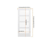 36 in. x 80 in. MODA Primed PMC1044 Solid Core Wood Interior Door Slab w/Clear Glass