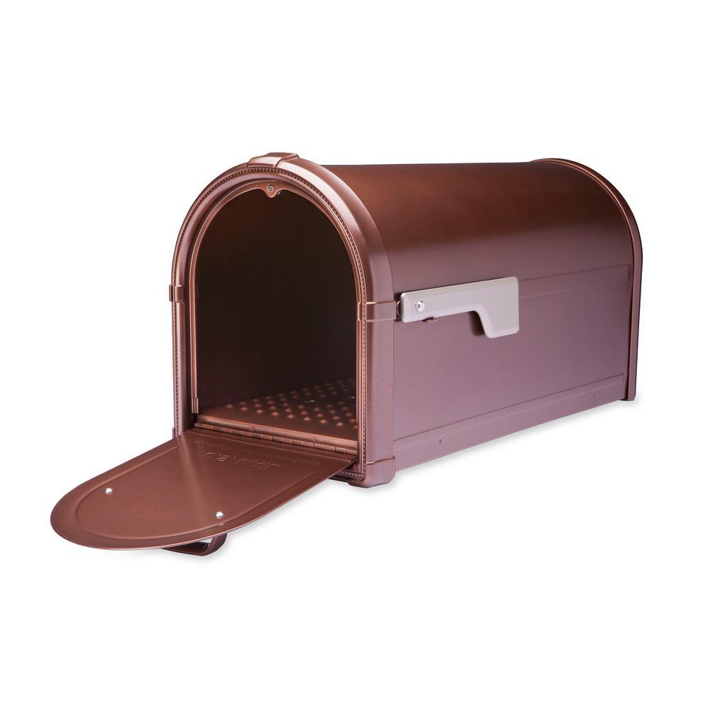 Hillsborough Post Mount Mailbox Copper - Super Arbor