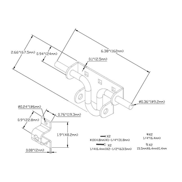 Everbilt Black Slide Bolt