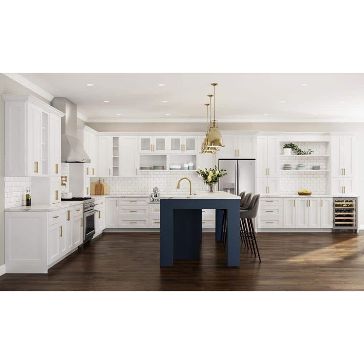 Home Decorators Collection Newport 24 in. W x 12 in. D x 15 in. H Assembled Plywood Wall Bridge Kitchen Cabinet in Pacific White with Soft Close