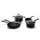 The Rock Bakelite 8-Piece Aluminum Nonstick Cookware Set in Black Speckle