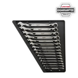 Combination Metric Wrench Mechanics Tool Set (15-Piece) - Super Arbor