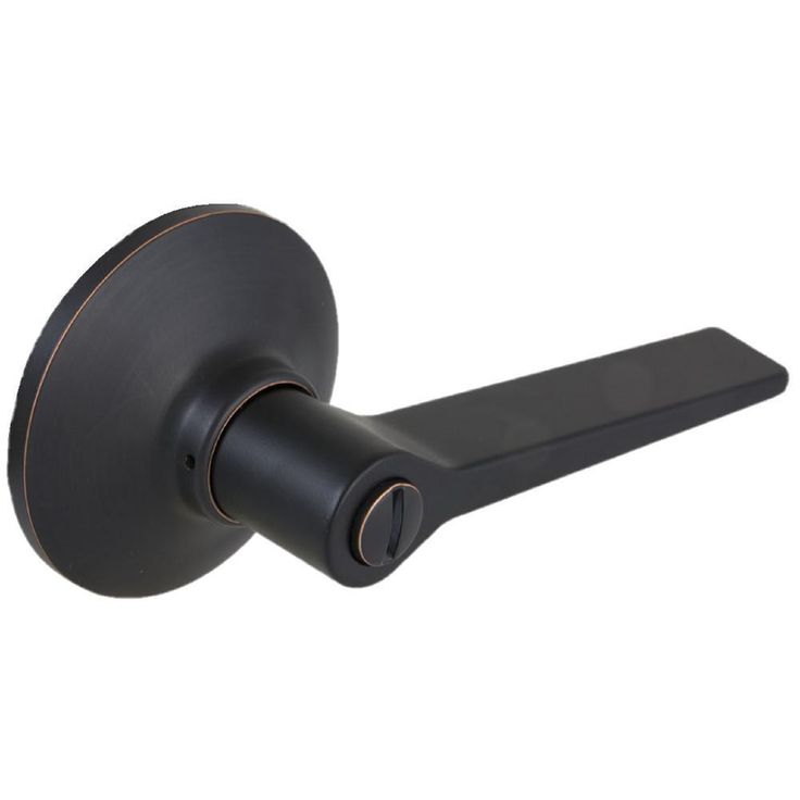 Freedom Matte Black Bed and Bath Door Lever (4-Pack)