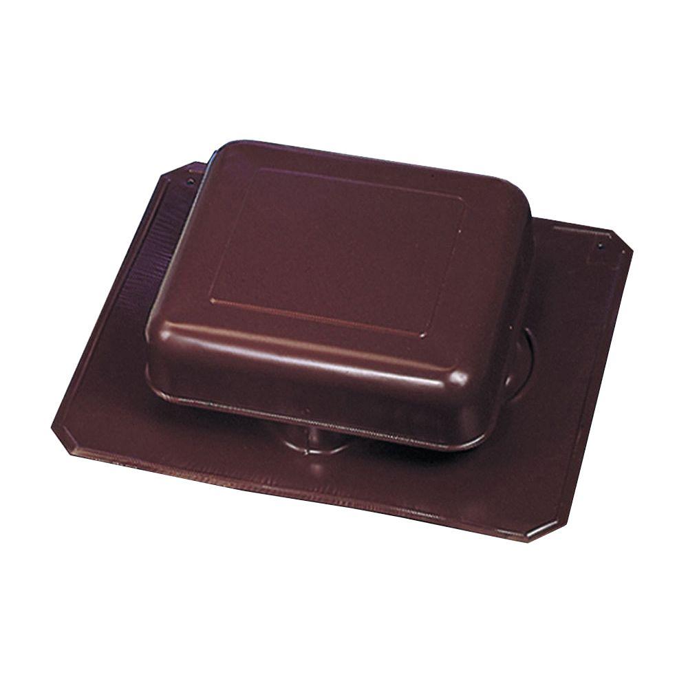 50 sq. in. NFA Aluminum Square-Top Roof Static Vent in Black - Super Arbor