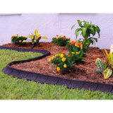 4 ft. Brown Rubber Curb Landscape Edging (4-Pack) - Super Arbor