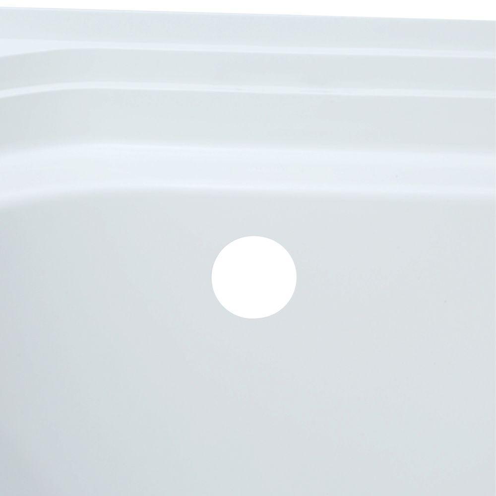 Accord 5 ft. Right Drain Rectangular Alcove Soaking Tub in White - Super Arbor