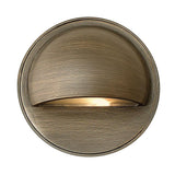 Hardy Island Round Eyebrow Matte Bronze LED Deck Sconce - Super Arbor