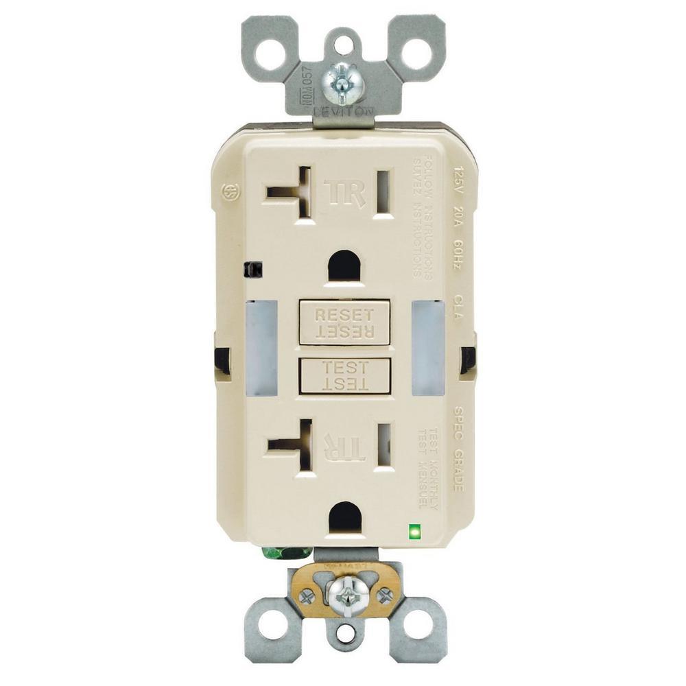 20 Amp Self-Test¬†SmartlockPro Combo Duplex Guide Light and Tamper Resistant GFCI Outlet, White - Super Arbor