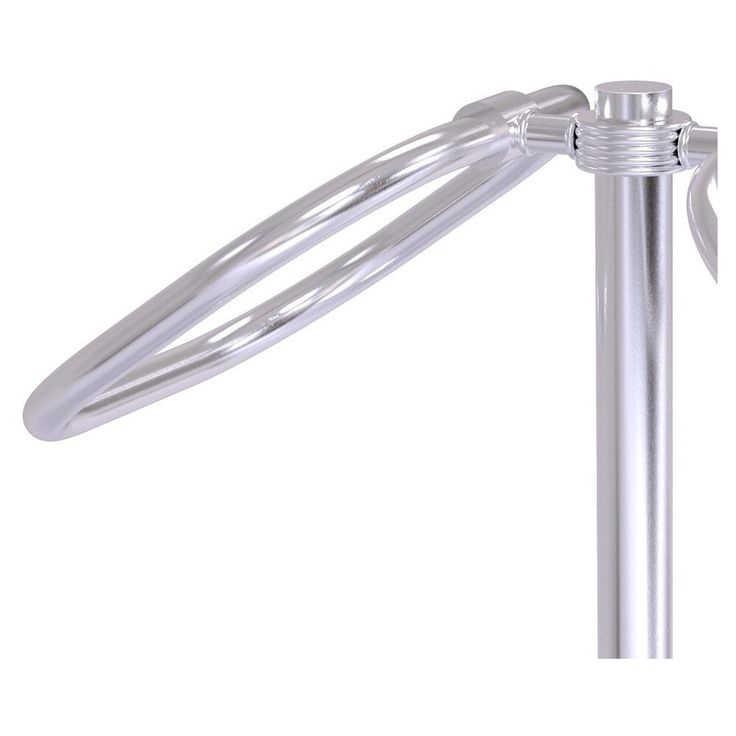 Allied Brass Satin Chrome Freestanding Countertop Towel Ring