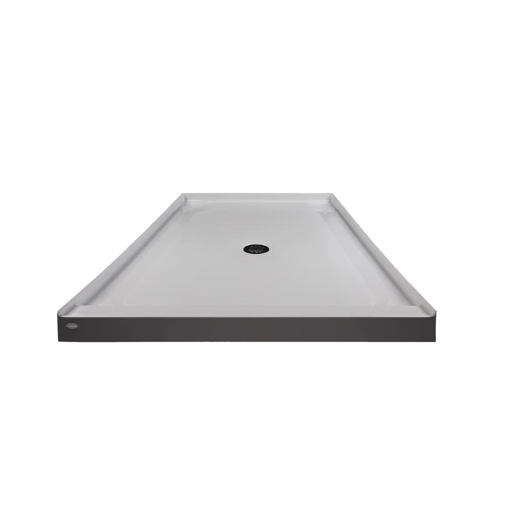 36 in. x 48 in. Center Drain 3.19 in. Shower Base in White - Super Arbor