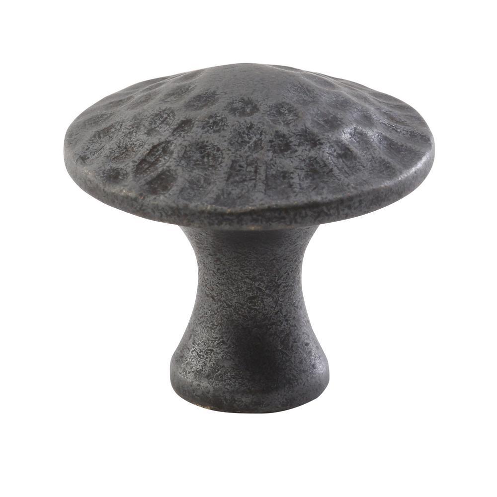 Craftsman 1-1/4 in. Black Iron Cabinet Knob - Super Arbor