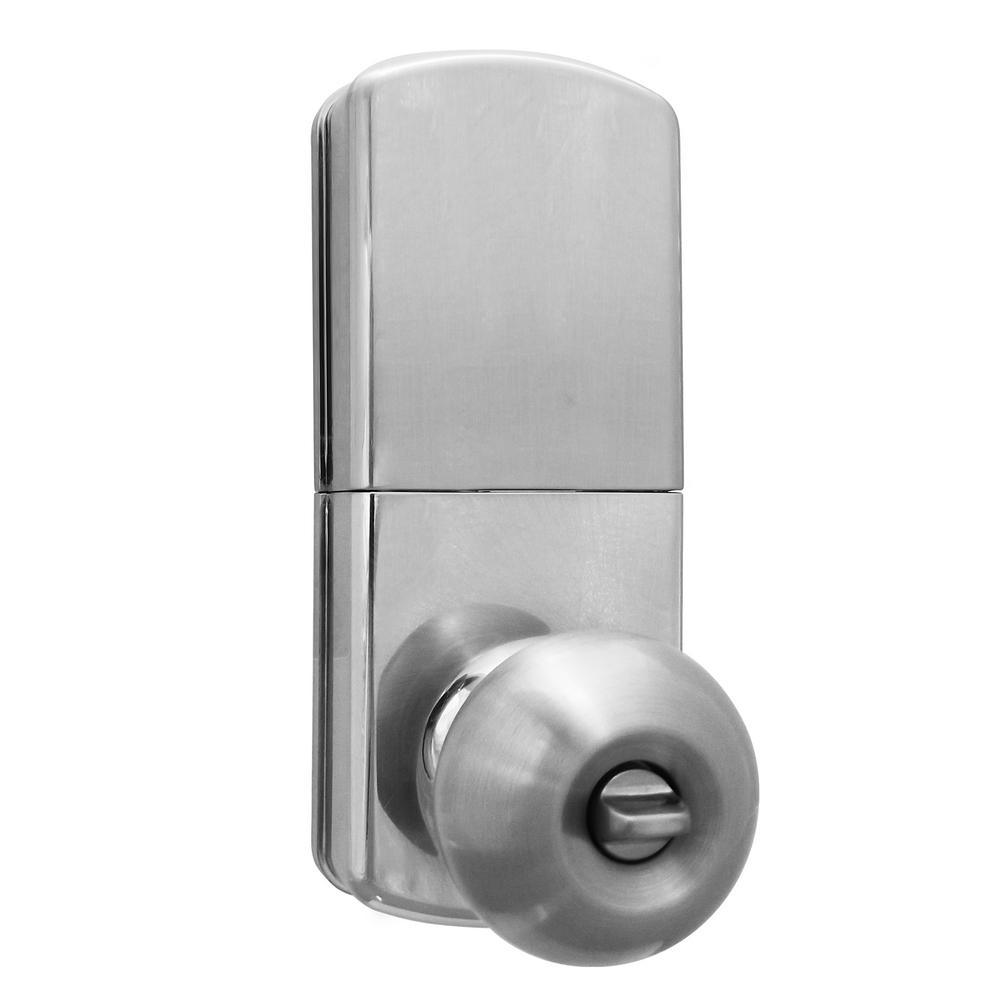 Satin Nickle Single-Cylinder Electronic Door Knob with Keyless Back-Lit Keypad Entry - Super Arbor