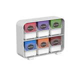 Clutch 6-Drawer 90-Bag White Tea Bag Holder