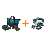 18-Volt LXT 4.0 Ah Battery and Rapid Optimum Charger Starter Pack with Bonus 18-Volt LXT 6-1/2 In. Circular Saw - Super Arbor