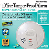 10 Year Sealed Battery Backup, Hardwired, 2-In-1 Smoke And Carbon Monoxide Detector, Microprocessor Intelligence - Super Arbor