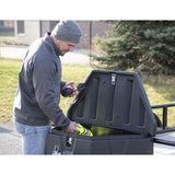 18 in. x 19 in. x 36 in. Matte Black Plastic Trailer Tongue Truck Tool Box - Super Arbor