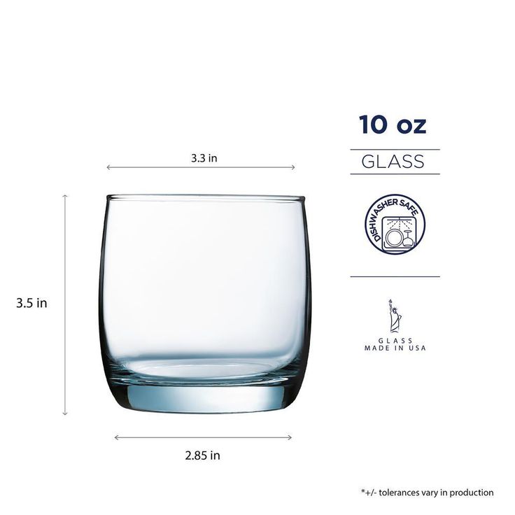 17 oz. and 10 oz. Glass Tumblers (Set of 16)