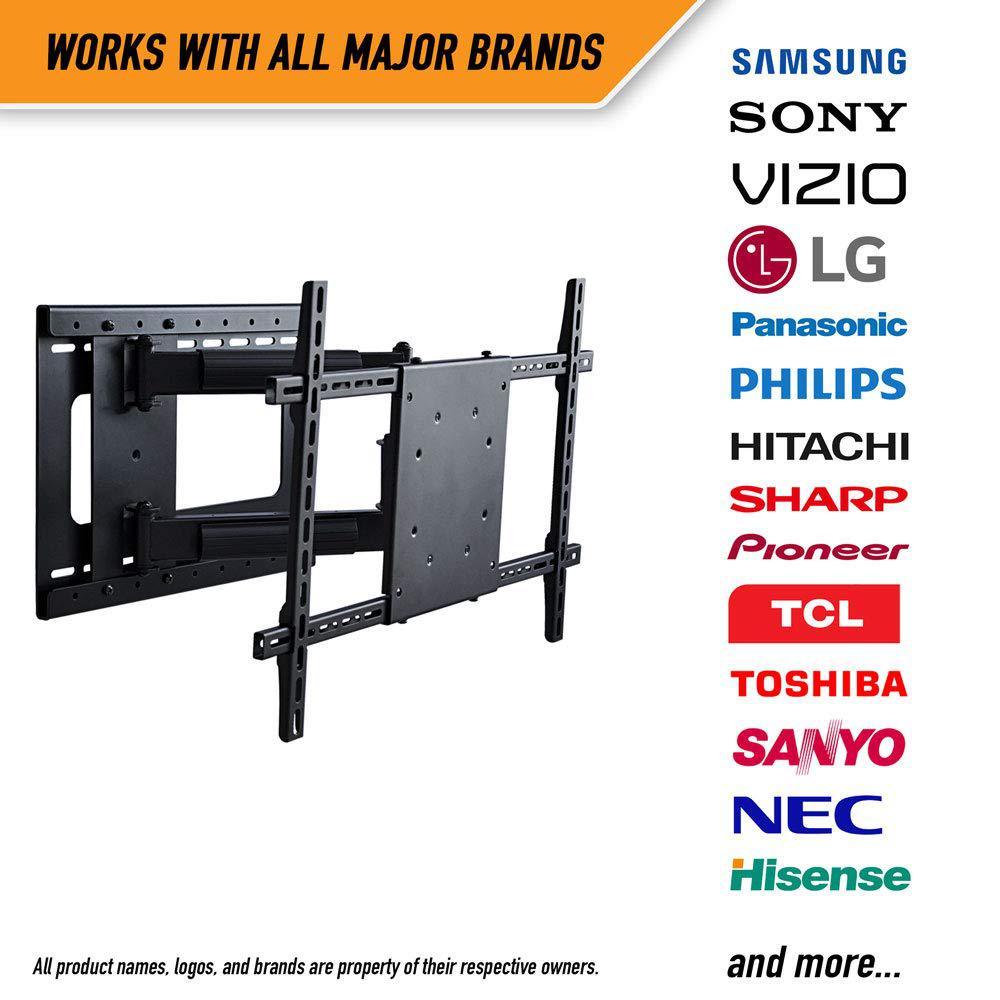 Full Motion TV Wall Mount with Included HDMI Cable, Fits 37 in. - 70 in. TV and VESA Compatible 600 mm x 400 mm - Super Arbor