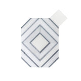 Jeffrey Court Balancing Act White 11.5 in. x 8.75 in. x 8 mm Geometric Polished Natural Stone Wall and Floor Mosaic Tile