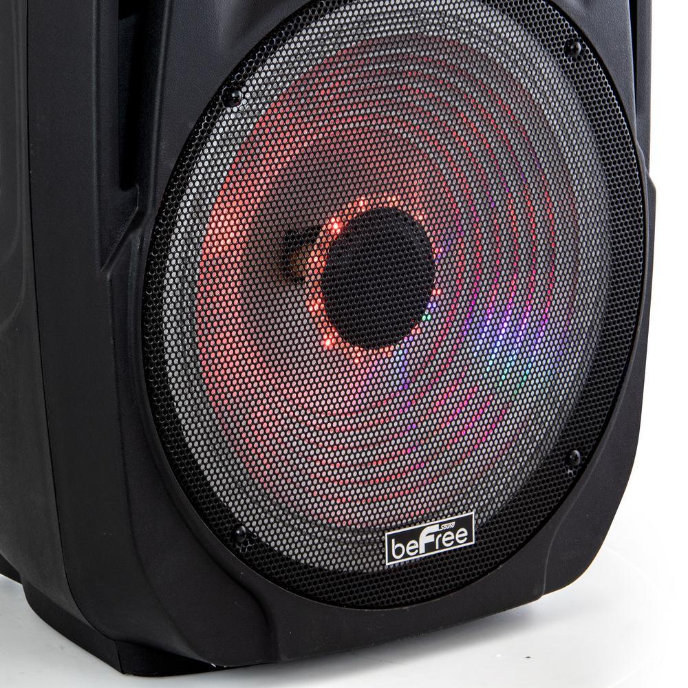 15 in. Portable Bluetooth Speaker with Sound/Volume Reactive Lights - Super Arbor