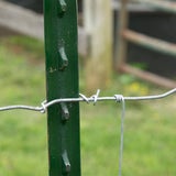 Everbilt 1-3/4 in. x 3-1/2 in. x 7 ft. Green Steel Fence T-Post with Anchor Plate