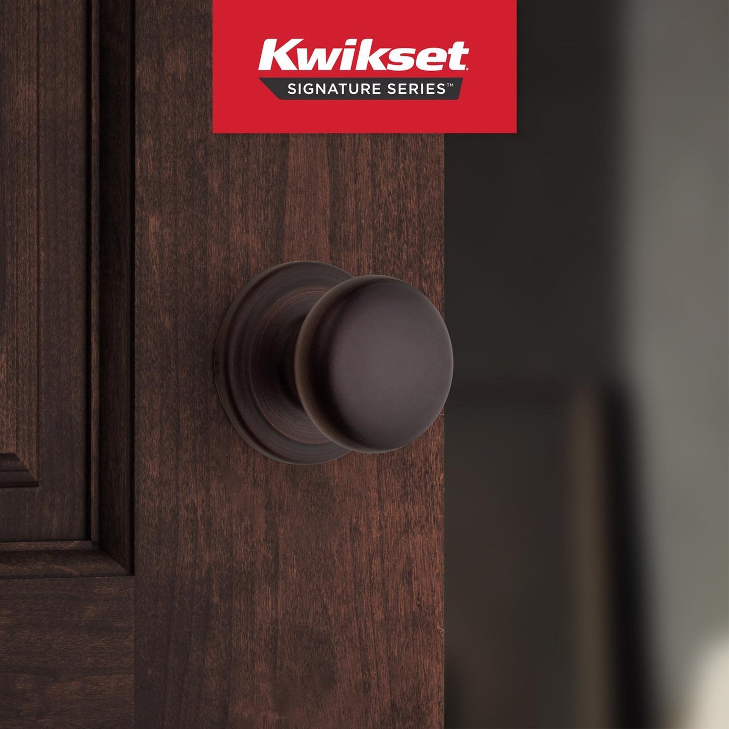 Kwikset Juno Venetian Bronze Passage Lockset, ANSI/BHMA Grade 2, 1-3/4 in Door Thickness