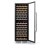 NewAir 160-Bottle Capacity Stainless Steel and Black Dual Zone Cooling Built-In/Freestanding Wine Chiller