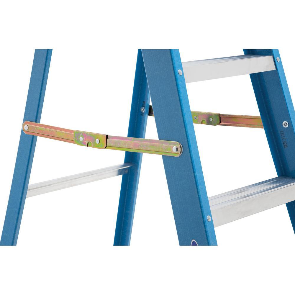 8 ft. Fiberglass Step Ladder with 250 lb. Load Capacity Type I Duty Rating - Super Arbor