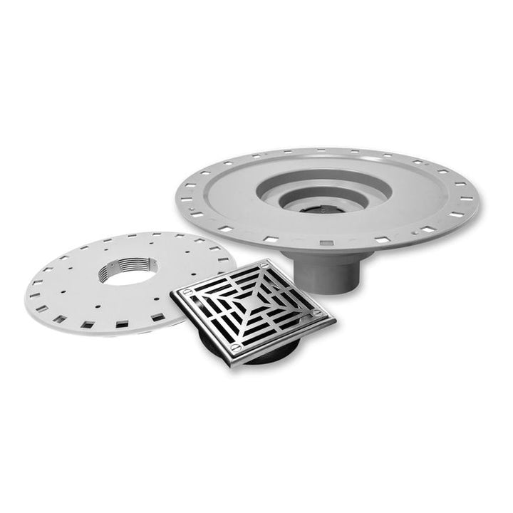 Hydro Ban 4 in. x 4 in. Polished Steel Bonding Flange PVC