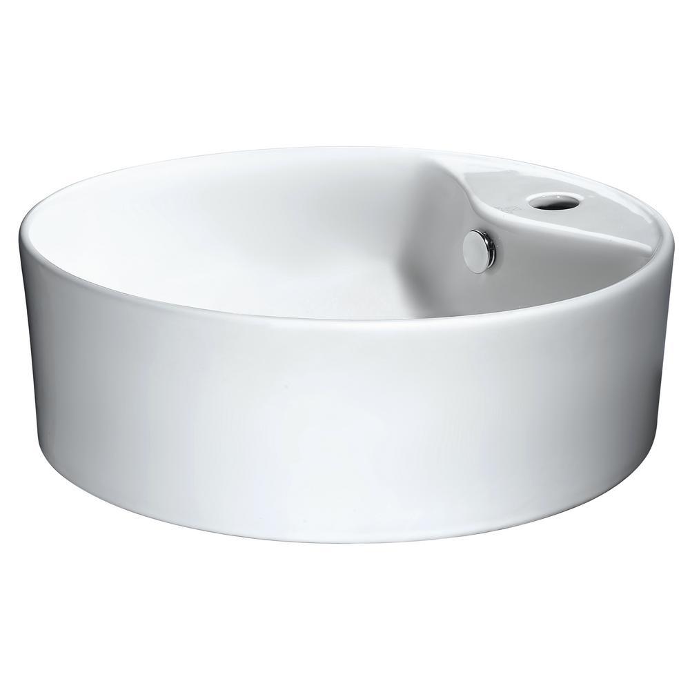 Vitruvius Series Ceramic Vessel Sink in White - Super Arbor