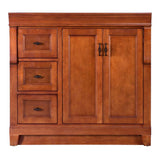 Naples 30 in. W Bath Vanity Cabinet Only in Tobacco with Right Hand Drawers - Super Arbor