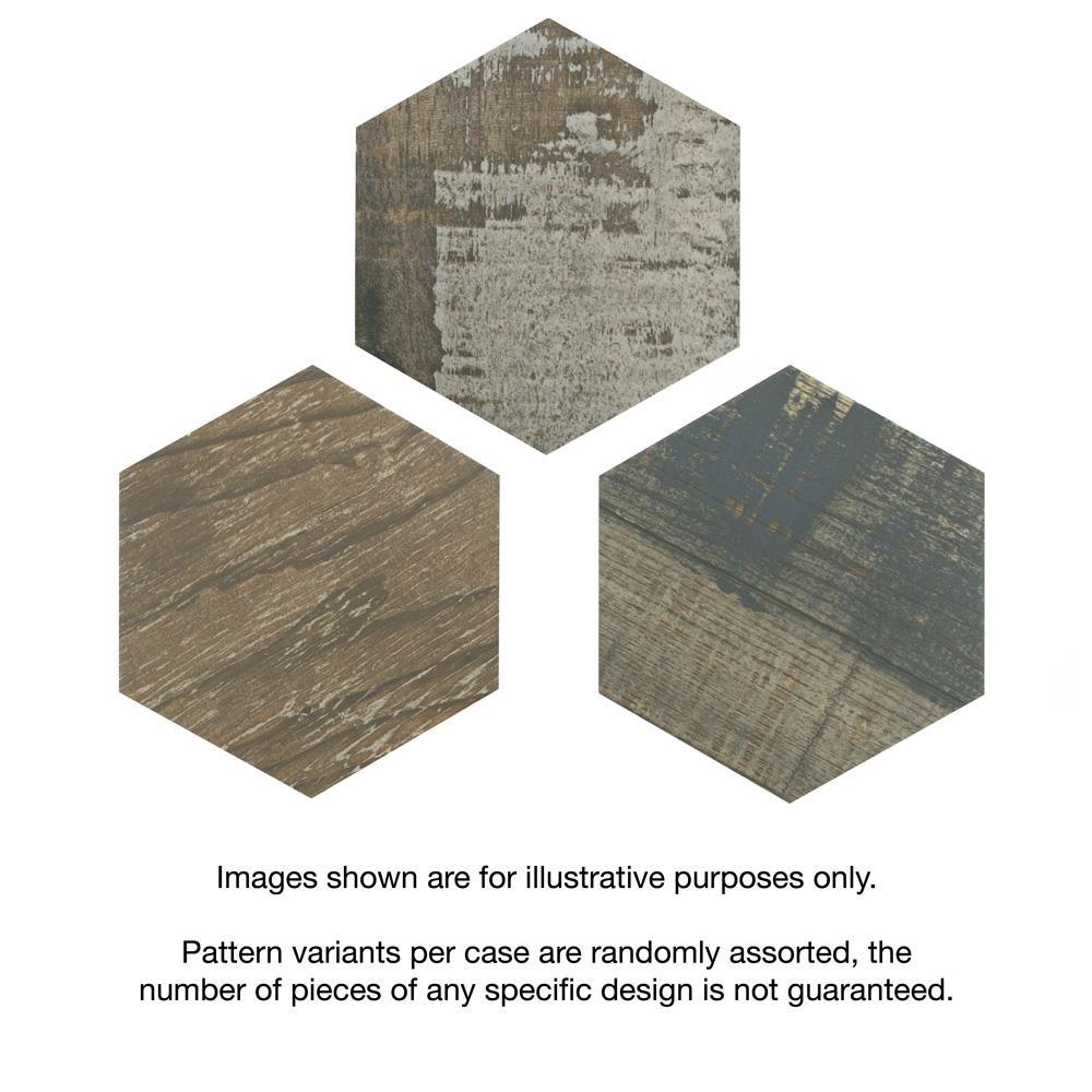 Gaugin Hex Catan Shadow 8-5/8 in. x 9-7/8 in. Porcelain Floor and Wall Tile (11.56 sq. ft. / case)