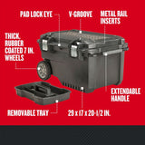CRAFTSMAN 29-in W x 20.25-in H Black Plastic Wheels Lockable Tool Box