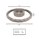Pavestone RumbleStone 106 in. x 14 in. Double Tree Ring Kit in Greystone
