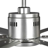 Hubbell Industrial 72 in. Indoor/Outdoor Nickel Dual Mount Ceiling Fan with Wall Control