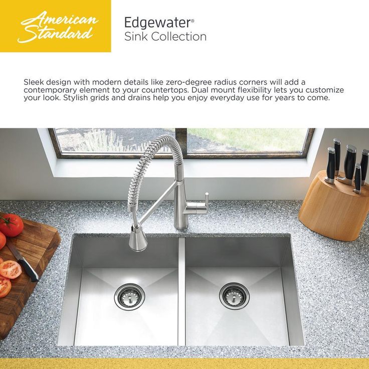 Edgewater Zero Radius Dual Mount Stainless Steel 33 in. 1-Hole Single Bowl Kitchen Sink Kit