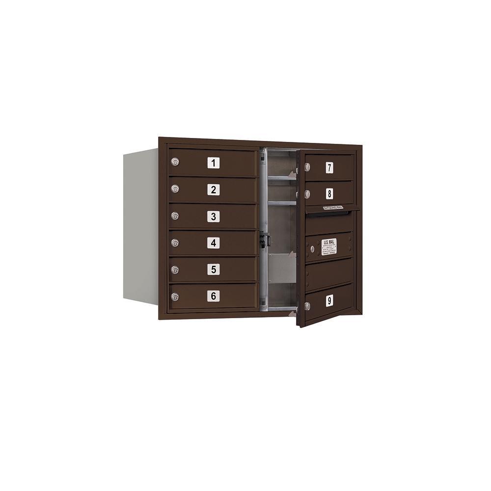 3700 Horizontal Series 9-Compartment Recessed Mount Mailbox - Super Arbor