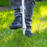 Everbilt 1 in. x 1 in. x 4 ft. White Step-In Fence Post