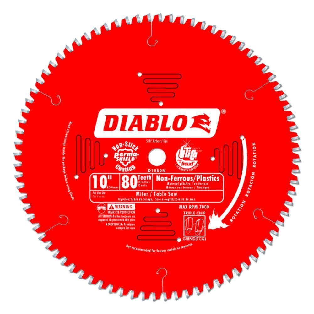 10 in. x 80-Teeth Non-Ferrous / Plastic Cutting Saw Blade - Super Arbor