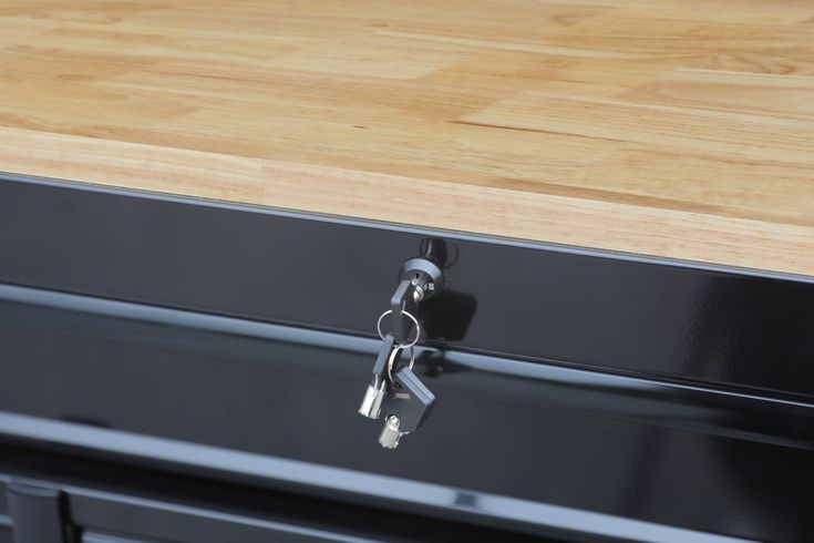 Kobalt 71-in L x 42.7-in H 15-Drawers Rolling Black Wood Work Bench