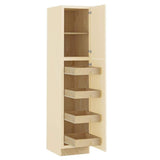 Home Decorators Collection Newport 18 in. W x 24 in. D x 84 in. H Assembled Plywood Pantry Kitchen Cabinet in Blended Cream with 4ROT Soft Close RH