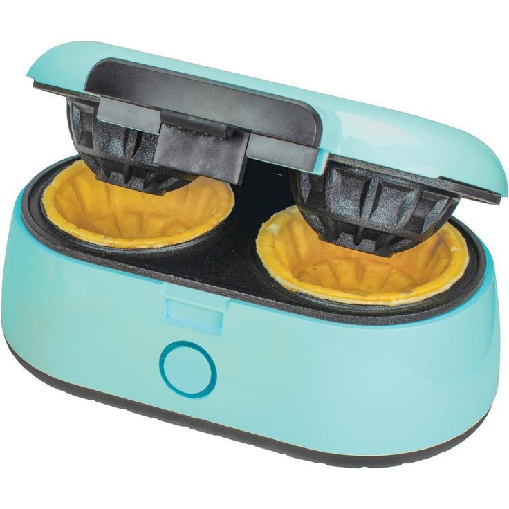 Blue Double Waffle Bowl Maker