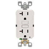 20 Amp 125-Volt Duplex Self-Test Slim GFCI Outlet, White (4-Pack) - Super Arbor