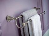 Moen Wynford 24-in Brushed Nickel Wall Mount Double Towel Bar