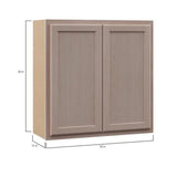 Hampton Assembled 30x30x12 in. Wall Kitchen Cabinet in Unfinished Beech - Super Arbor