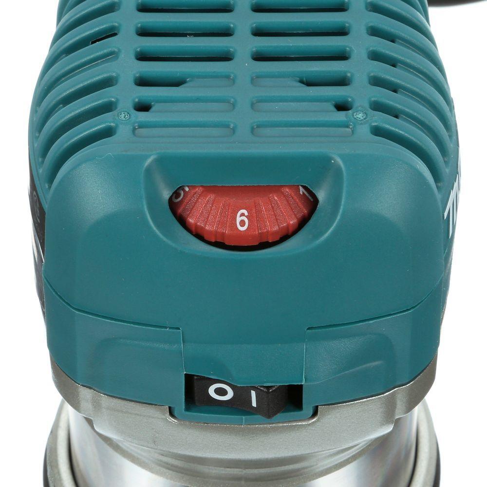 6.5 Amp 1-1/4 HP Corded Fixed Base Variable Speed Compact Router with Quick-Release - Super Arbor
