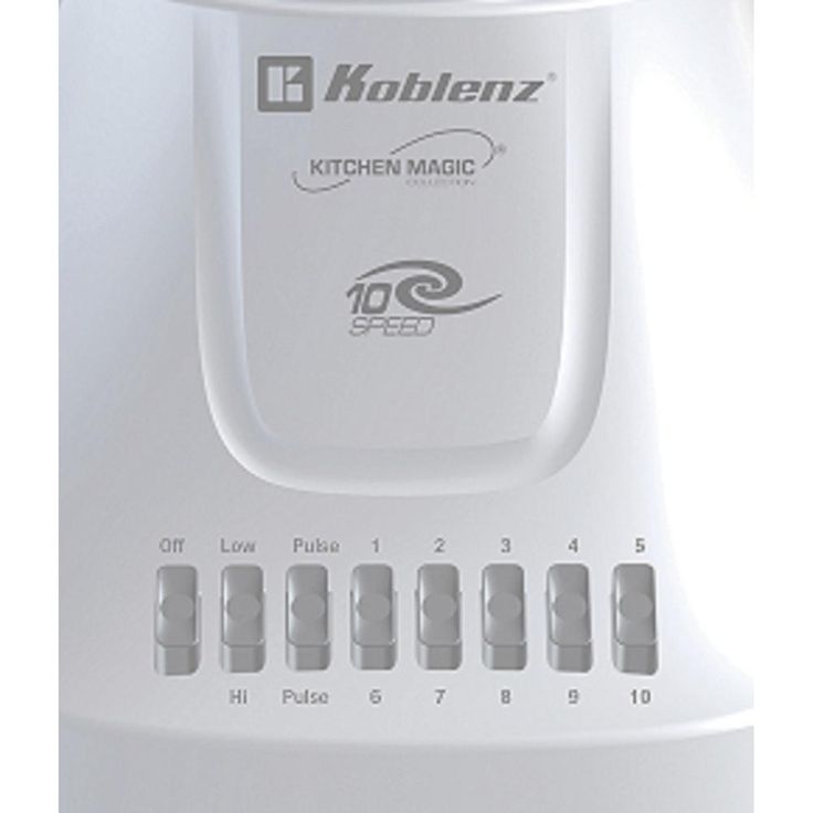 Kitchen Magic Collection 42 oz. 10-Speed and 2-Pulses White Plastic Jar Blender